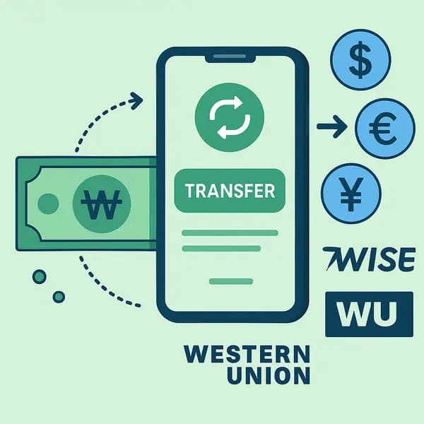 Money transfer illustration